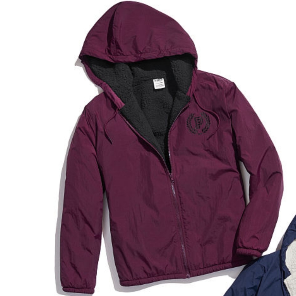 SHERPA LINED ANORAK PINK VICTORIA'S SECRET XS/S - Picture 1 of 4